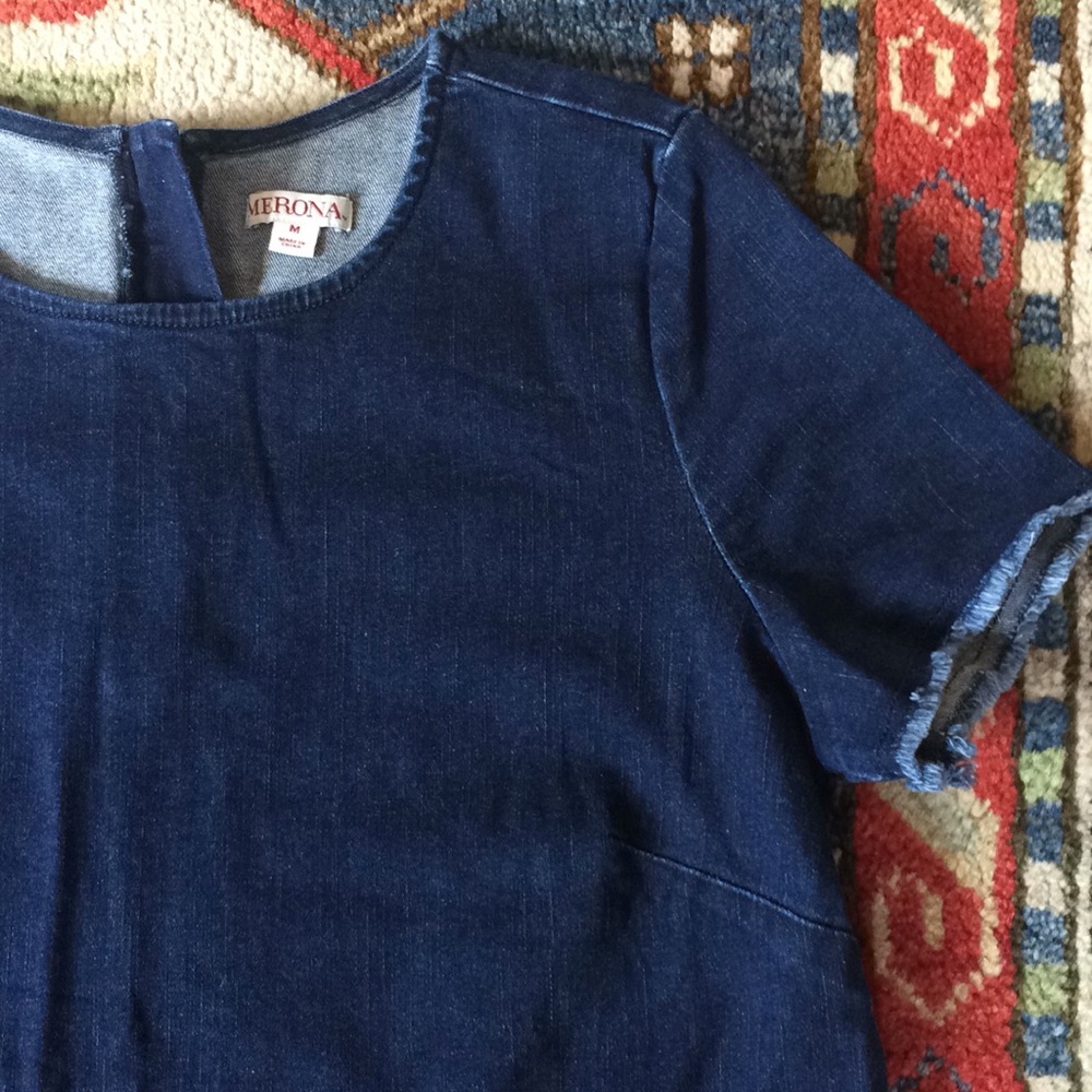 Boxy denim stretchy top - Picture 2 of 3